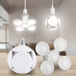 LED Сгъваема лампа с формата на футболна топка с фасунга, 40W